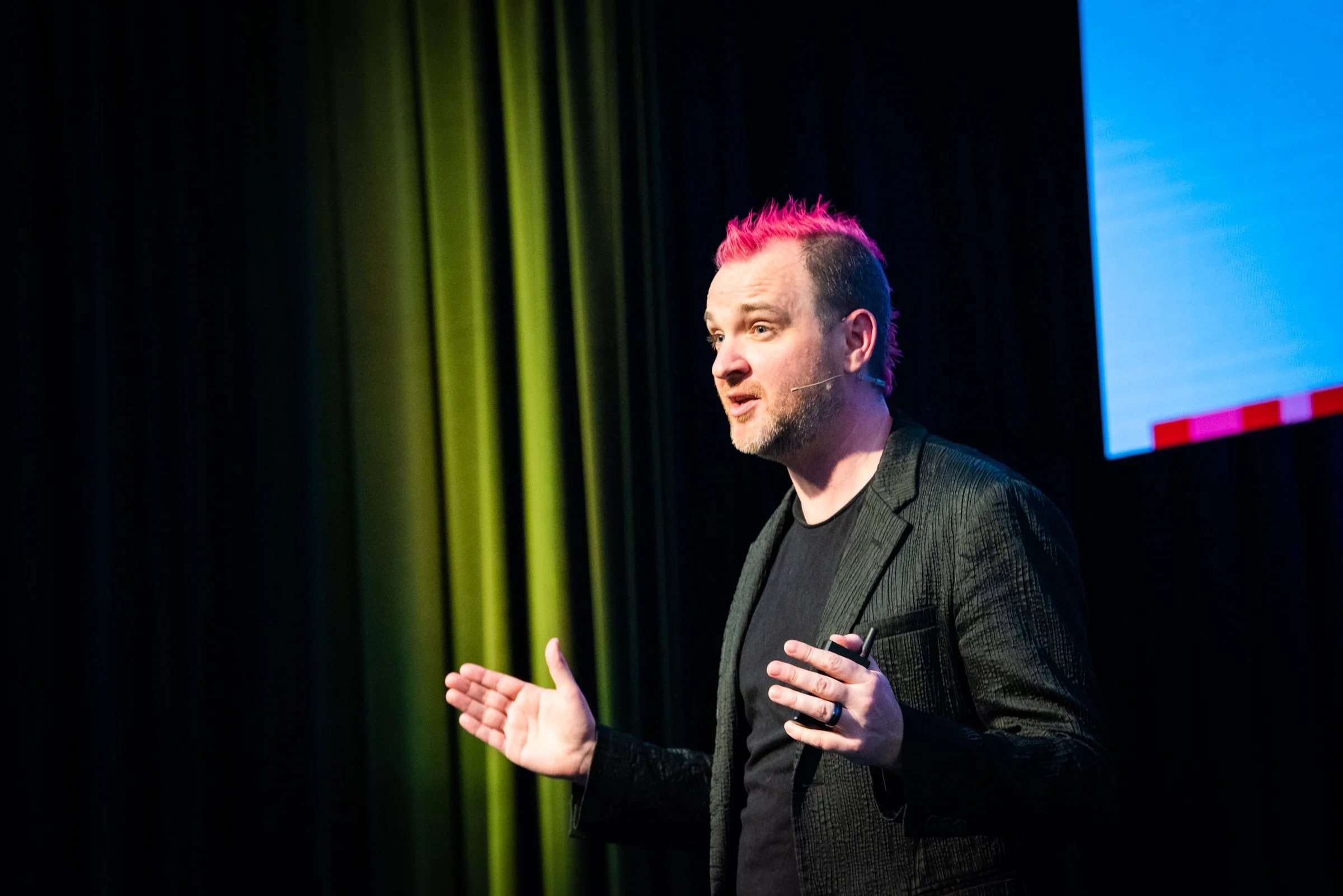 Dom Thurbon on stage